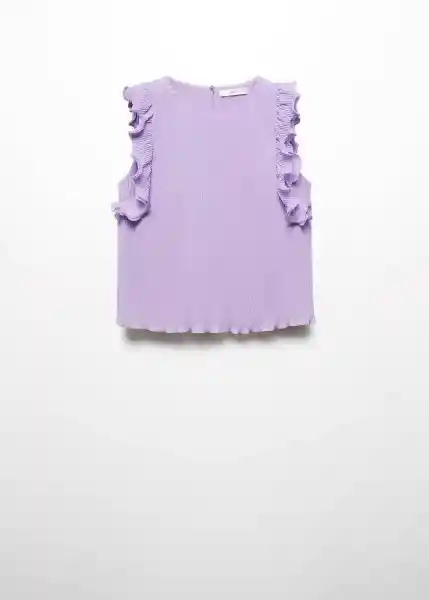 Top Laia-a Lila Talla L Mujer Mango