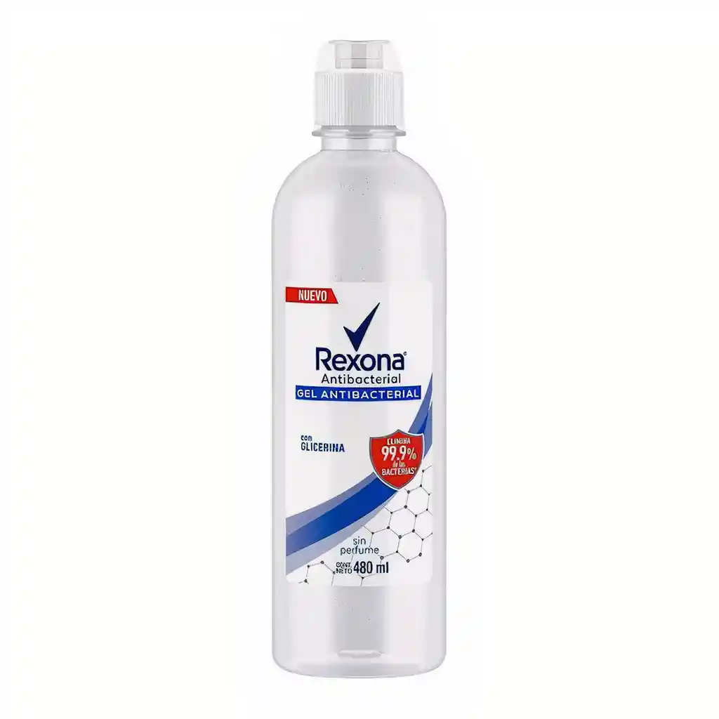 Rexona Gel Antibacterial Sin Perfume 480Ml