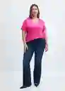 Camiseta Chalapi Fucsia Talla L Mujer Mango