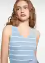 Top Frozen Celeste Talla 20 Niñas Mango