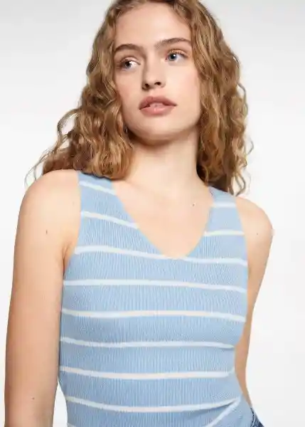 Top Frozen Celeste Talla 20 Niñas Mango