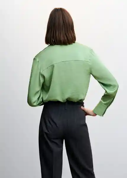 Camisa Ideale Menta Talla 18 Mujer Mango