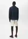 Sobrecamisa Pantin Navy Talla M Hombre Mango
