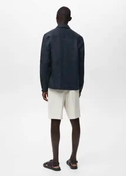 Sobrecamisa Pantin Navy Talla M Hombre Mango