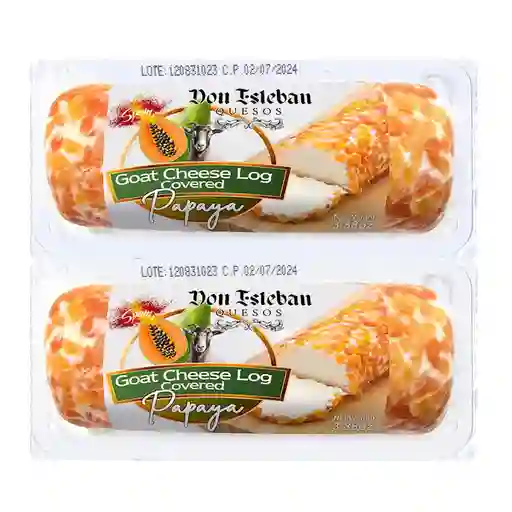 Don Esteban Queso Rulo de Cabra Con Cobertura de Papaya