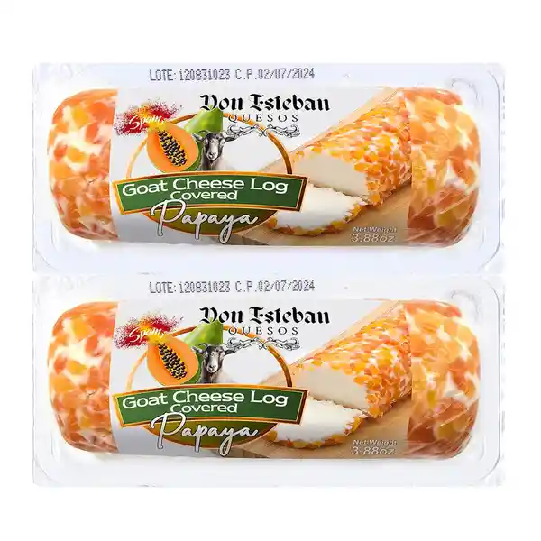 Don Esteban Queso Rulo de Cabra Con Cobertura de Papaya