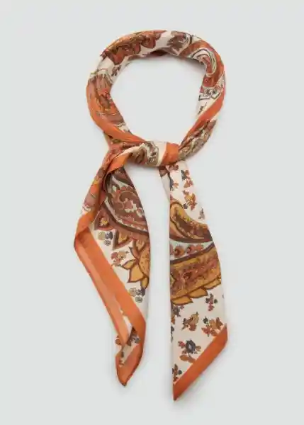 Pañuelo Juno Naranja Talla 99 Mujer Mango
