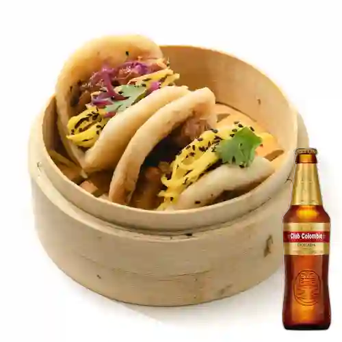 Combo Sweet Pork Bao + Club Colombia Dorada 350 ml