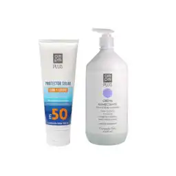 Combo Protector Solar Spf 50 + Crema Humectante Almendras