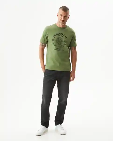 Camiseta Compass Graphic Verde Loden Oscuro Talla L Chevignon