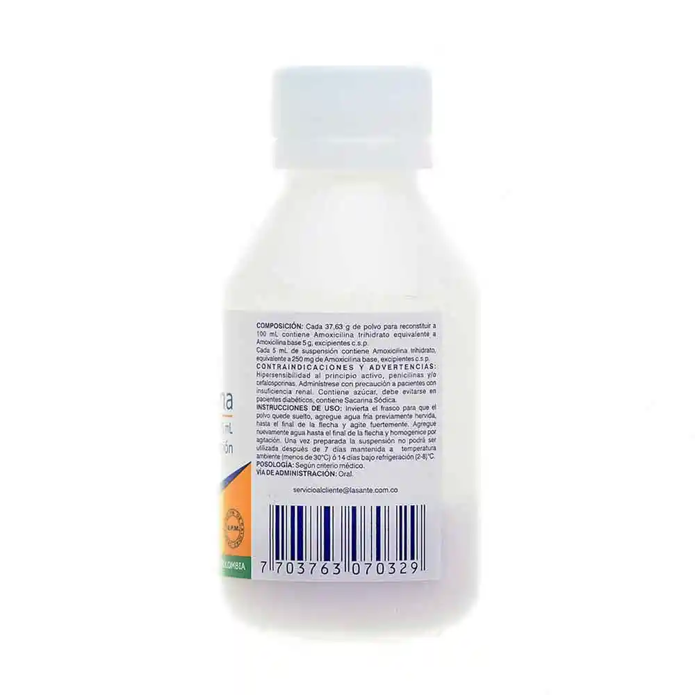 La Santé Amoxicilina Polvo Para Suspensión Oral (250 mg)