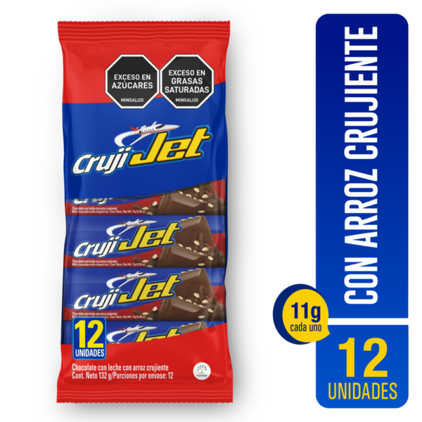 Jet Chocolatina con Leche y Arroz Crujiente 12 x 11 g