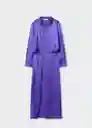 Vestido Mati-A Morado Talla S Mujer Mango