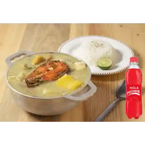 Combo Sancocho de Pescado + Cola Postobón 400 ml