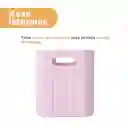 Organizador Plástico Con Asa Rosa Miniso