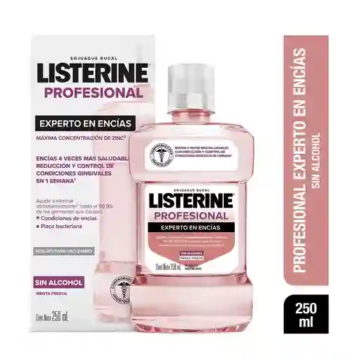 Enjuague Bucal LISTERINE Profesional​​ Experto En Encías 250mL