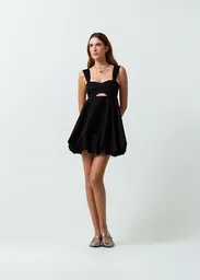Vestido Ofelia Mujer Negro Puro Ultra Oscuro T S 472G357 Naf Naf