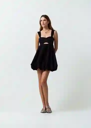 Vestido Ofelia Mujer Negro Puro Ultra Oscuro T S 472G357 Naf Naf