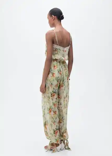 Enterizo Mono Stella Crudo Talla S Mujer Mango