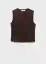 Top Brin Marrón Talla M Mujer Mango