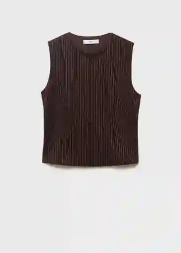 Top Brin Marrón Talla M Mujer Mango