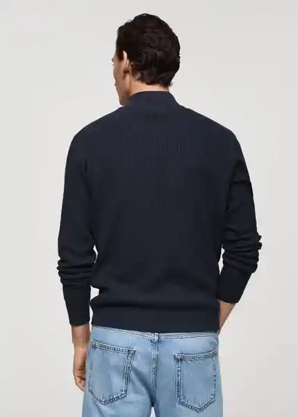 Buzo Jersey Antigua Navy Talla S Hombre Mango