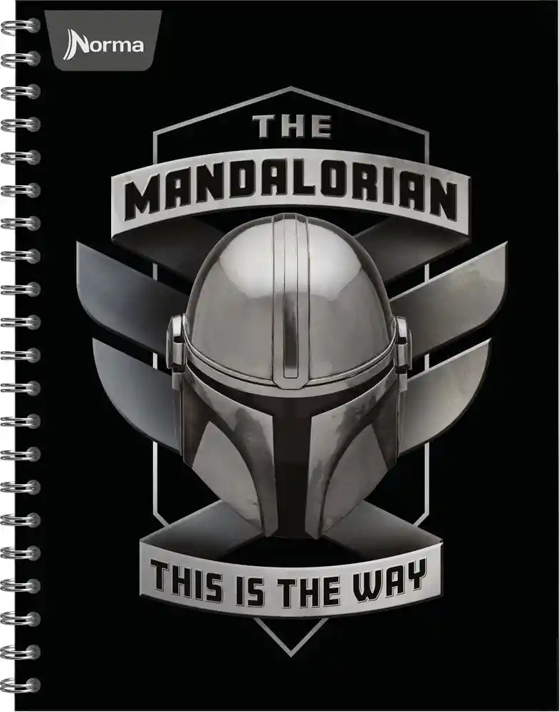 Norma Cuaderno Mandalorian Cuadriculado 80 Hojas Argollado