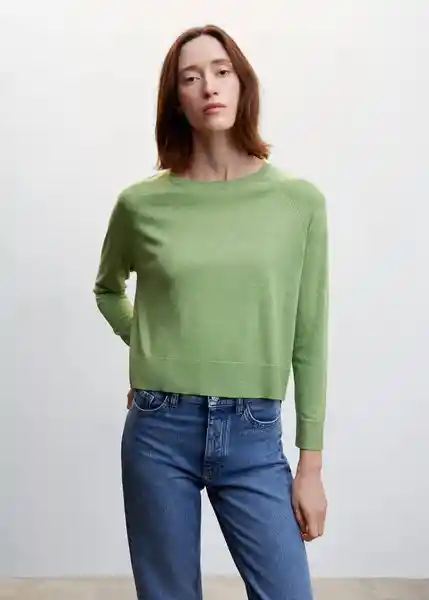 Saco Jersey Lucca Verde Pastel Talla XL Mujer Mango