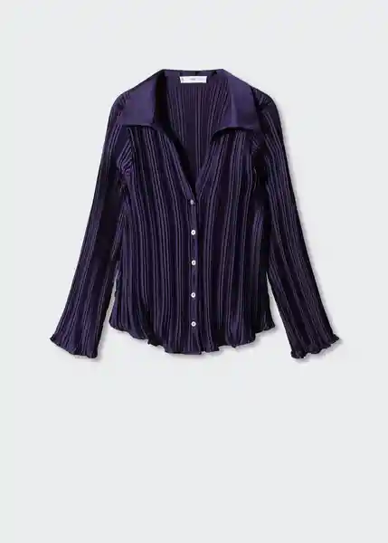 Camisa Bouquet Navy Talla S Mujer Mango