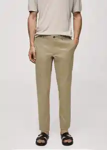 Pantalón Barna Khaki Talla 36 Hombre Mango