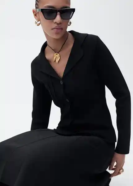 Chaqueta Adrap Negro Talla L Mujer Mango