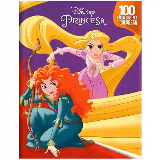 Princesas 100 Paginas Leer y Colorear 3J Media - Disney