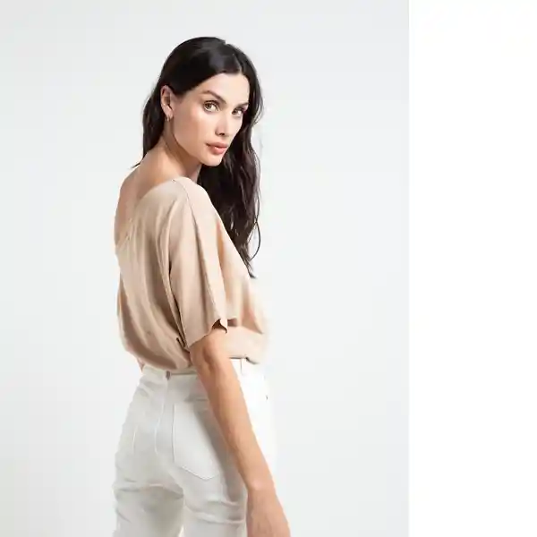  Saco Tejido Hortencia Beige Goma Medio Talla M Naf-Naf 