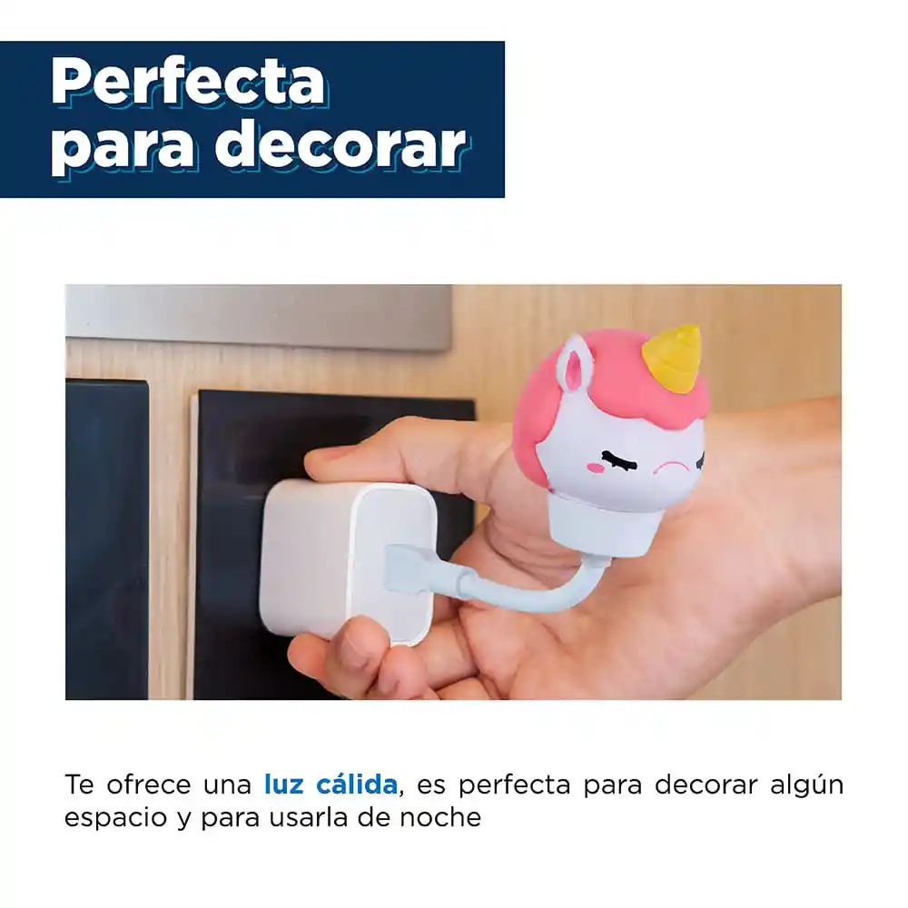 Luz Nocturna de Animales Lindos Usb Unicornio Miniso