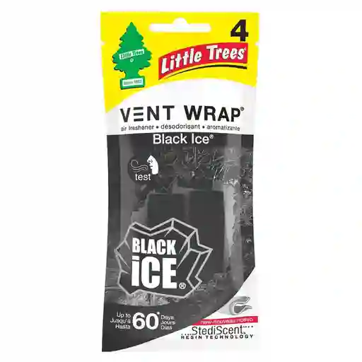 Little Trees Ambientador Vent Wrap Black Ice