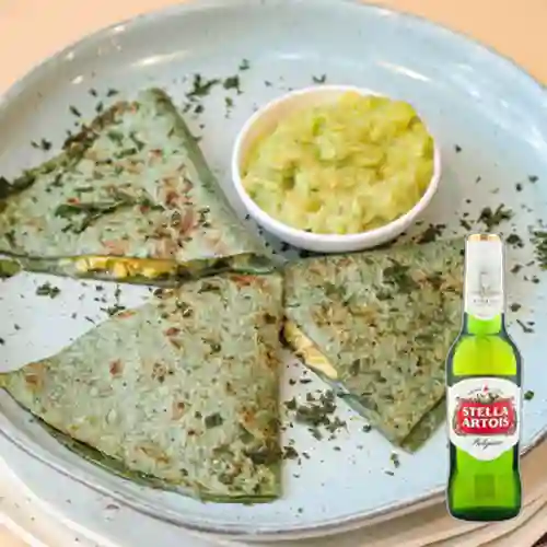 Combo Quesadilla de Huevo + Stella Artois 350 ml