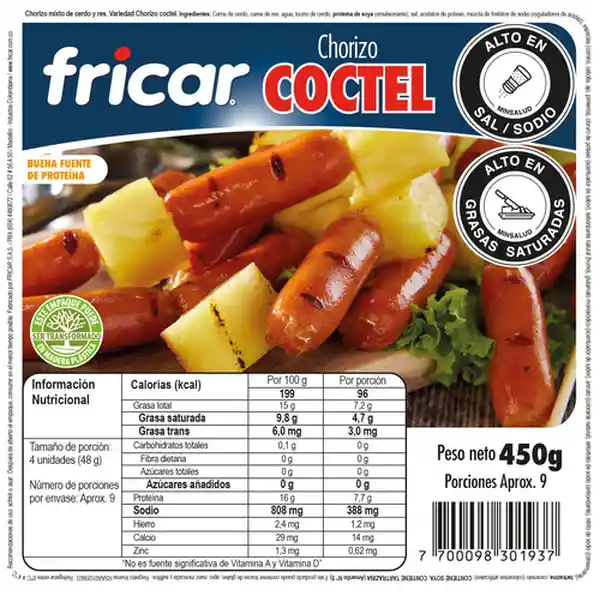 Chorizo Fricar Cóctel