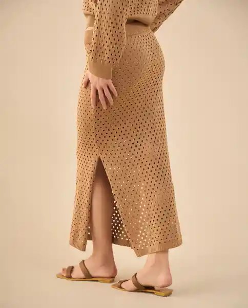 Falda Duna Medio Café Talla L 442G100 Esprit