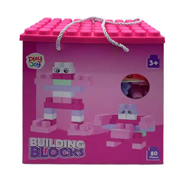 Play And Joy Set de Bloque Building Blocks Rosado