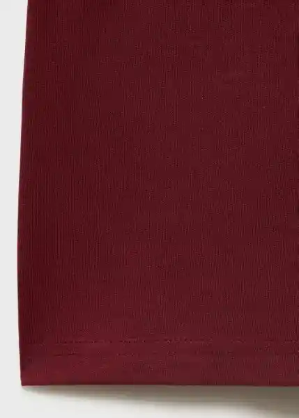 Camiseta Chals Granate Talla S Mujer Mango
