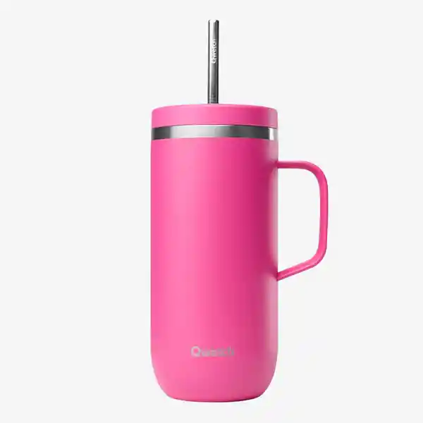 Qwetch Vaso Cold Cup Con Asa Isotérmico Magenta 600 mL