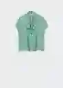 Blusa Tell-W Verde Pastel Talla S Mujer Mango