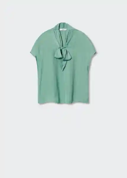 Blusa Tell-W Verde Pastel Talla S Mujer Mango