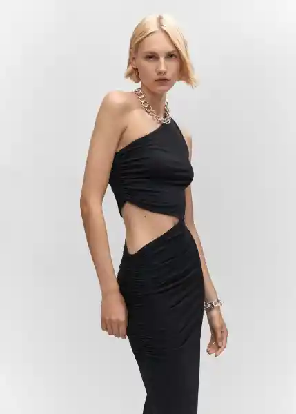 Vestido Venet Negro Talla S Mujer Mango