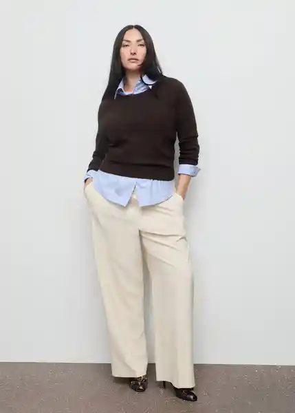 Saco Jersey Xemeneia Chocolate Talla M Mujer Mango