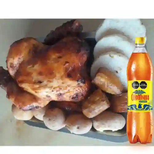 1 Pollo Asado +gaseosa Postobon 1,5 Lts