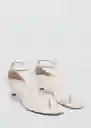 Sandalias Delia Crudo Talla 38 Mujer Mango