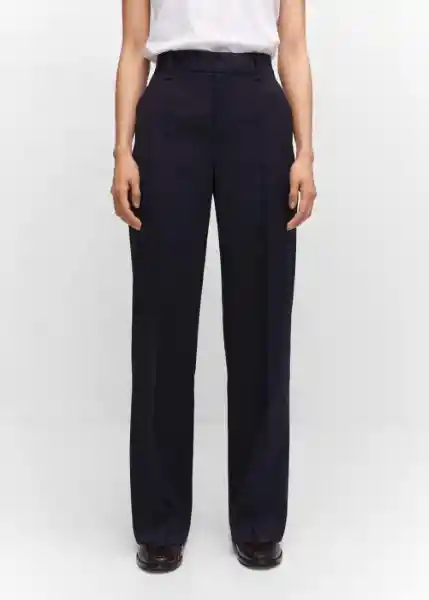 Pantalón Maketa Navy Talla 46 Mujer Mango