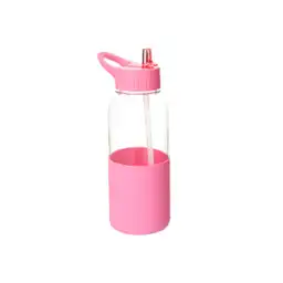 Vaso Plástico Con Asa y Funda Serie Rosa Miniso