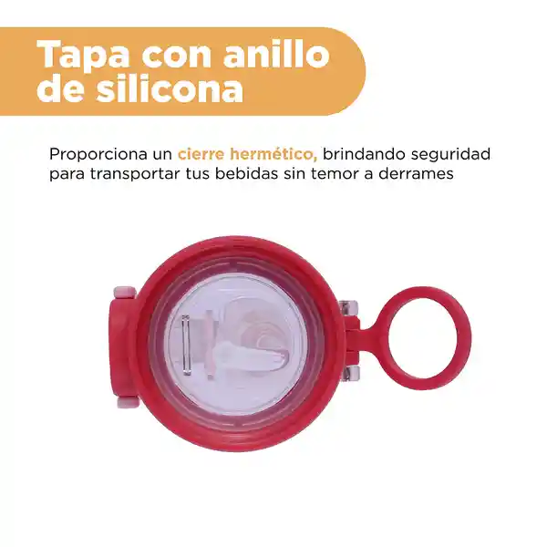 Vaso Plástico Correa Para el Hombro Snoopy Rojo 600 mL Miniso